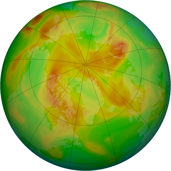 Arctic ozone map for 07 May 2005